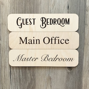 Personalized Door Sign / Custom Door Name Plate  / Natural Wood Door Sign