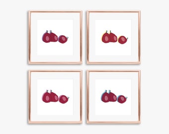 Téléchargement numérique | Fig Print, Fig Illustration, Fig Wall Art, Food Poster, Food Printable, Kitchen Wall Art, Kitchen Art Prints, Fruits Art