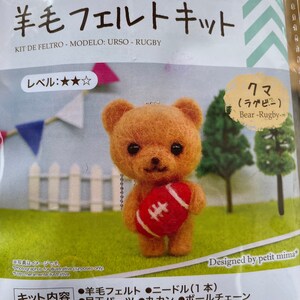 Bear Wool Felt Kit by Daiso