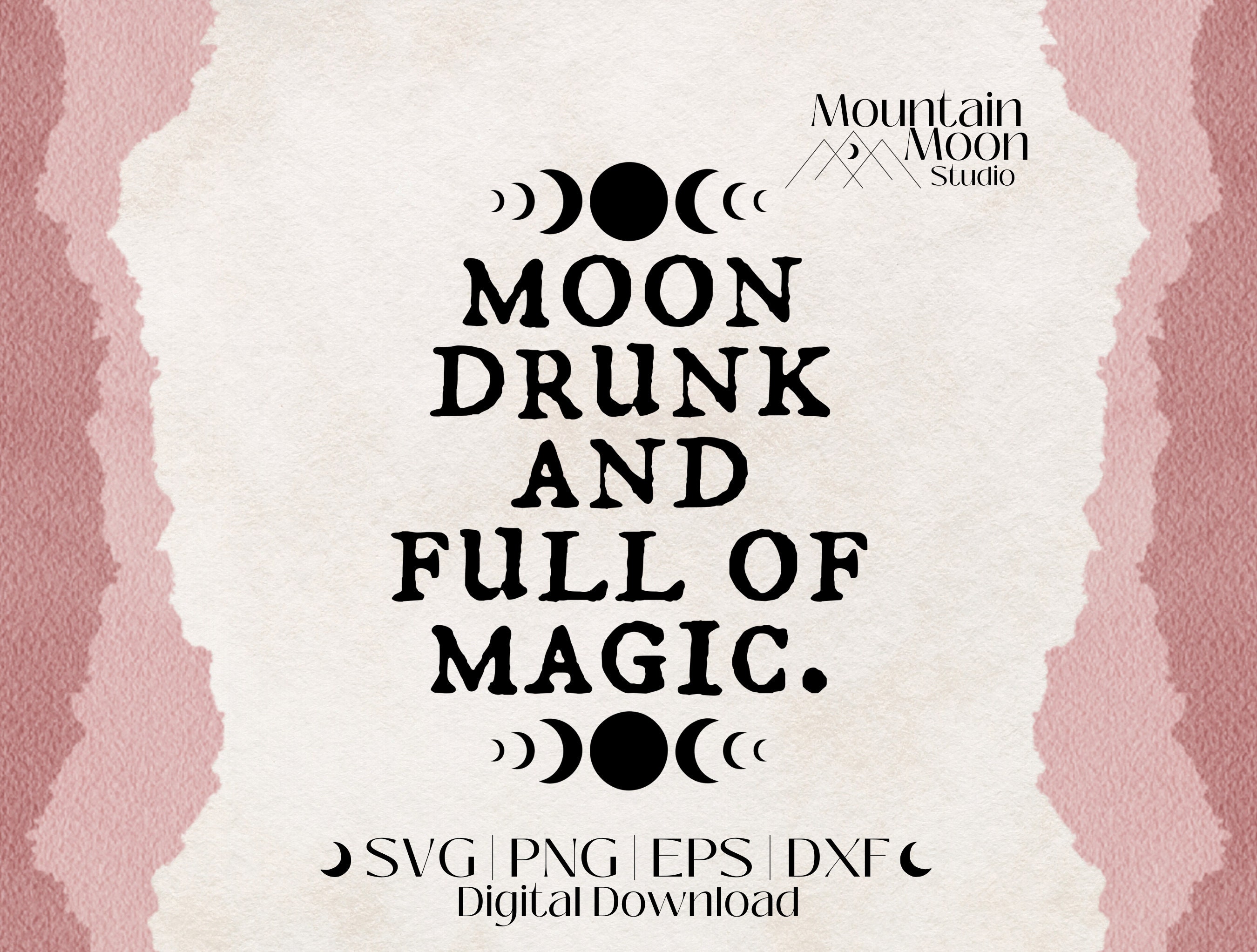 Moon Drunk SVG Cut File for Cricut and Silhouette Cutting Machines ...