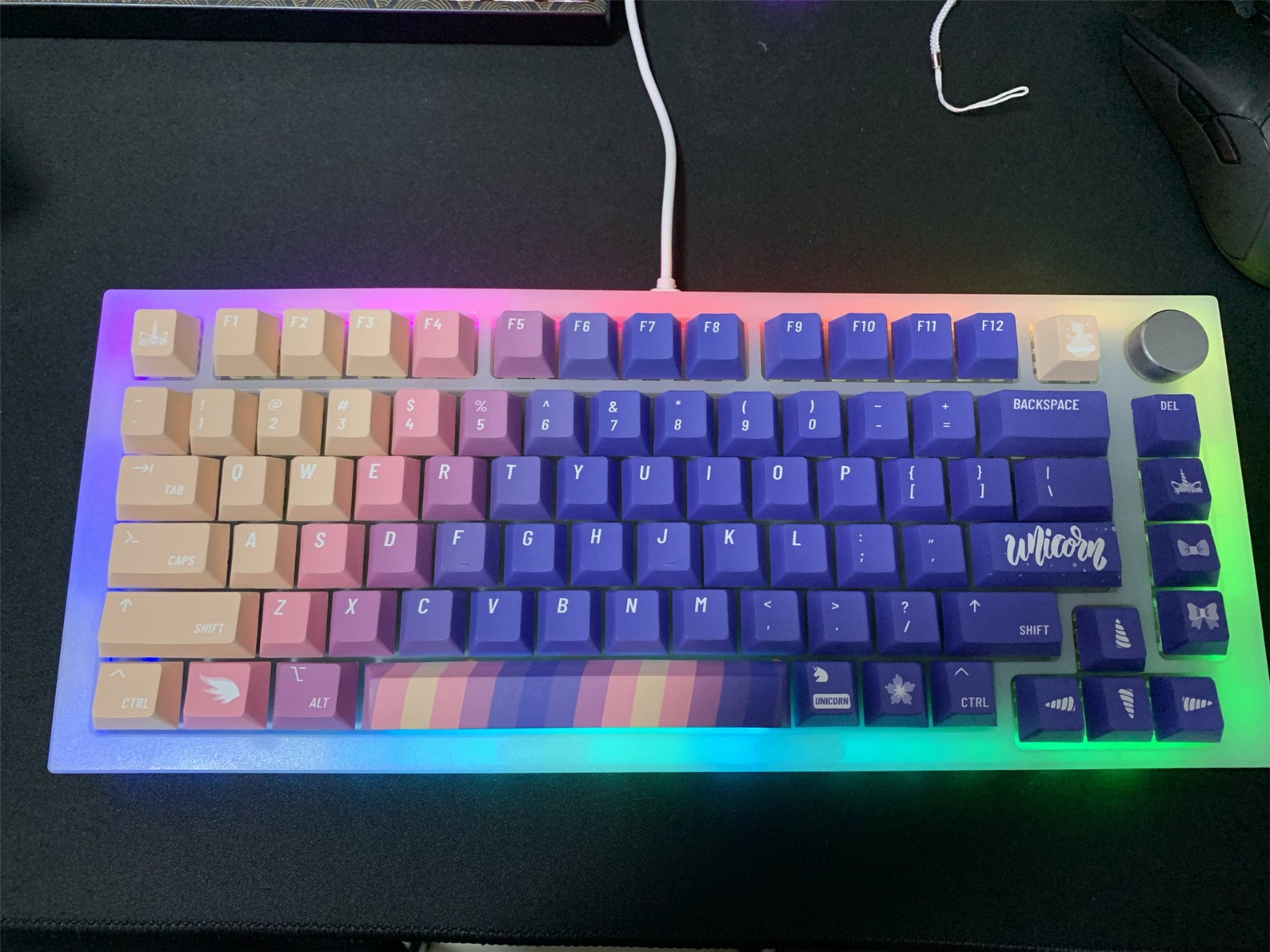 130pcs Unicorn Keycaps Pastel Keycap Set Cherry Height Etsy