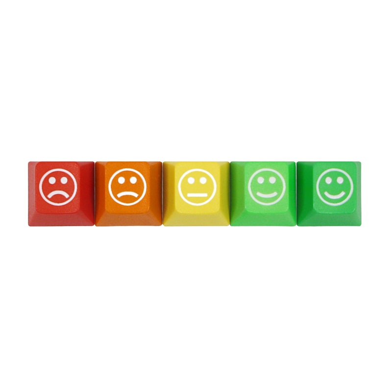 PBT Material Key Cap 5pcs Emoticon Key Cap Mechanical Keyboard Accessories Key Cap Keyboard Decoration. PBT Personalized Key Cap