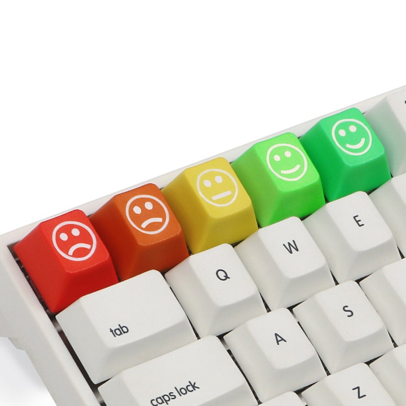 PBT Material Key Cap 5pcs Emoticon Key Cap Mechanical Keyboard Accessories Key Cap Keyboard Decoration. PBT Personalized Key Cap