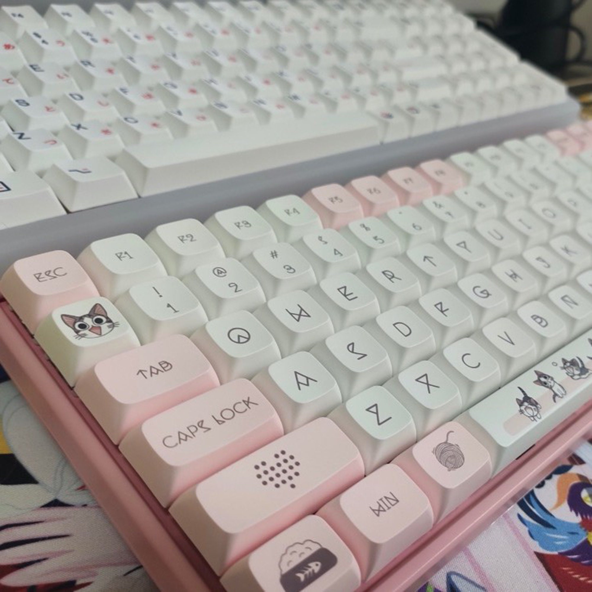 142 Cat Key Cap Set Cute Key Cap OEM Key Cap Personalized Etsy