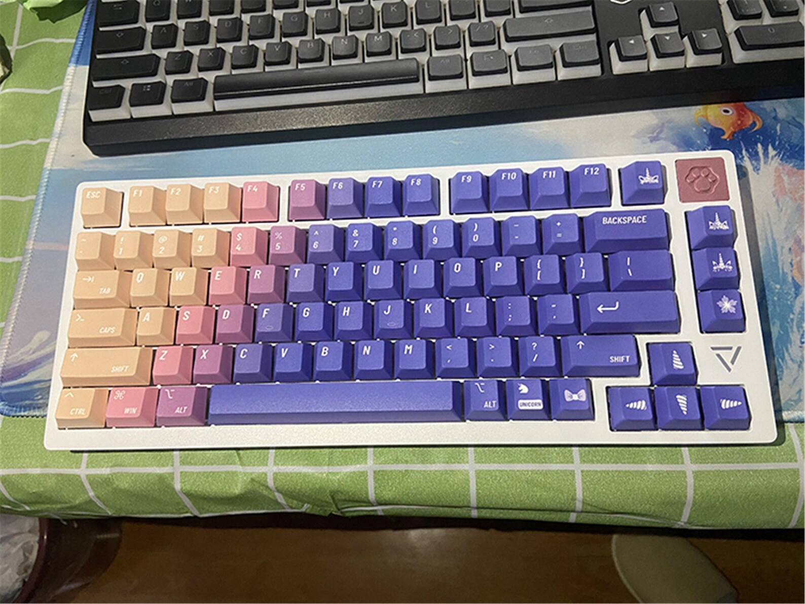 130pcs Unicorn Keycaps Pastel Keycap Set Cherry Height Etsy