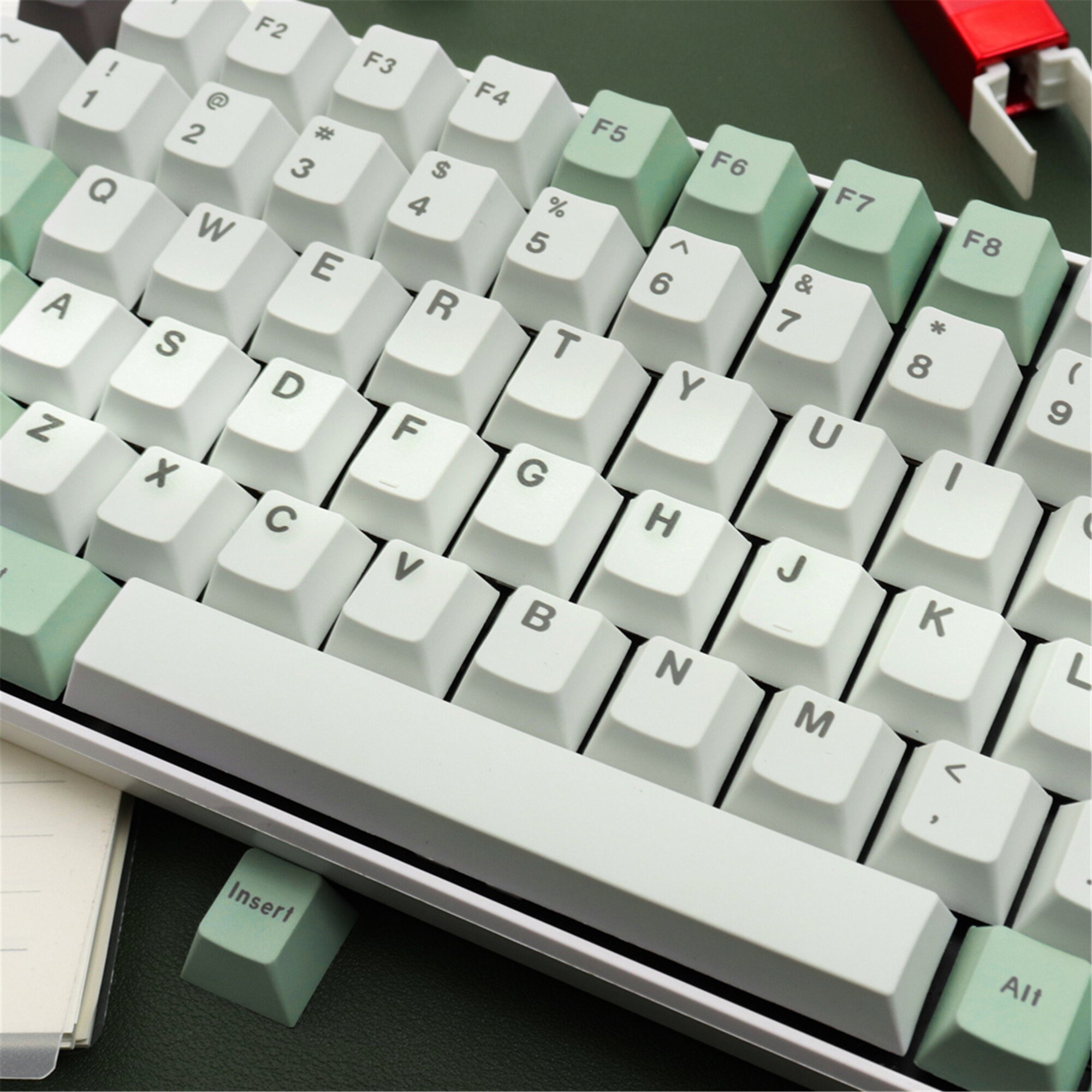 129pcs Light Green Keycaps GMK Keycap Set Cherry Height Etsy Australia