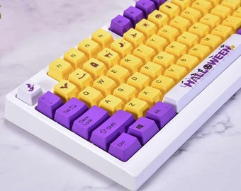 Lovely Fmale Skulls of Halloween Keycap Mechanical Keyboard PBT Gaming Upgrade Kit Lovely Fmale Skulls of Halloween Keycap Mechanical Keyboard PBT Gaming Upgrade Kit