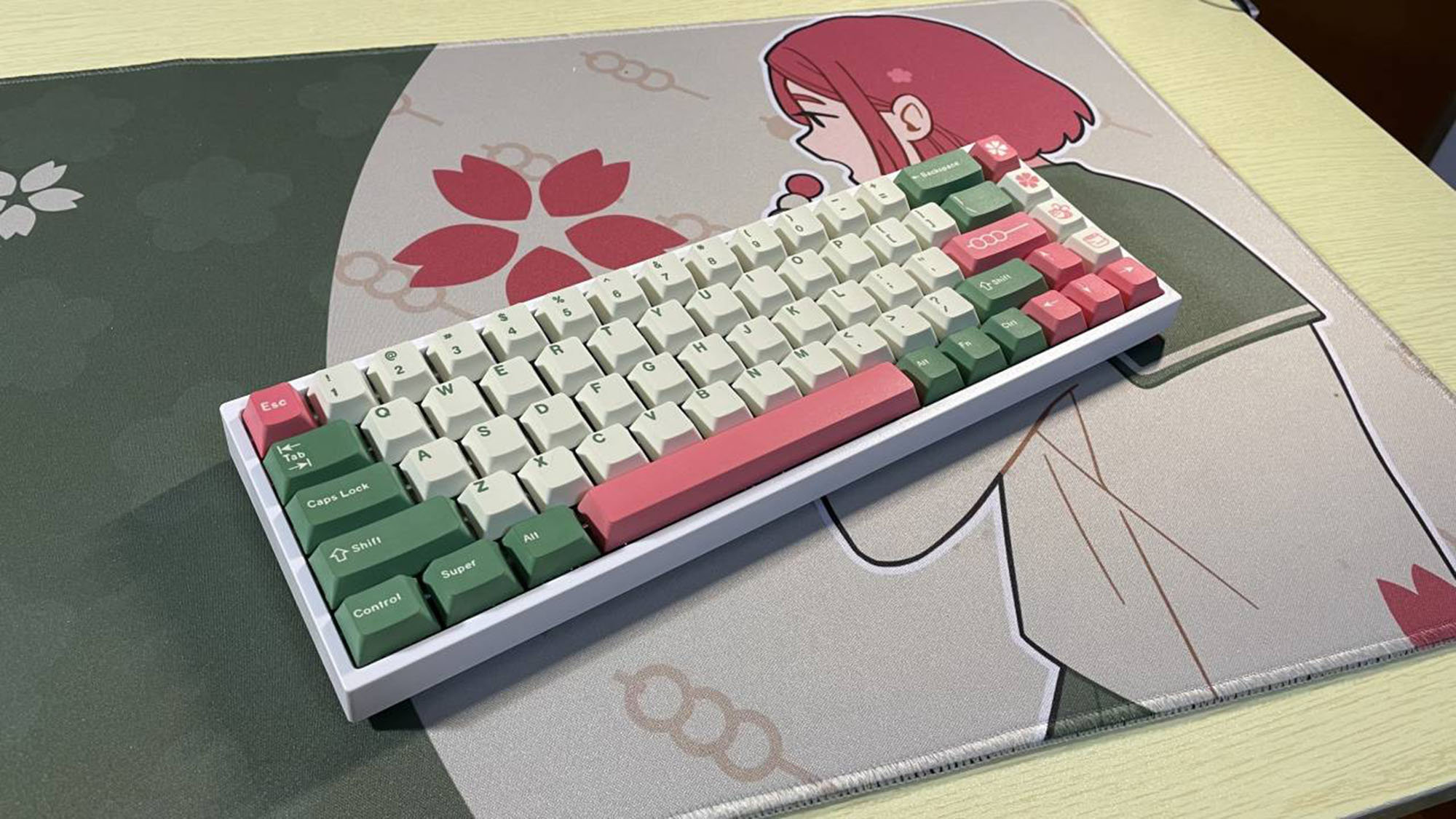 Pink and Green Key Cap Set Cherry Key Cap ABS Key Cap Etsy