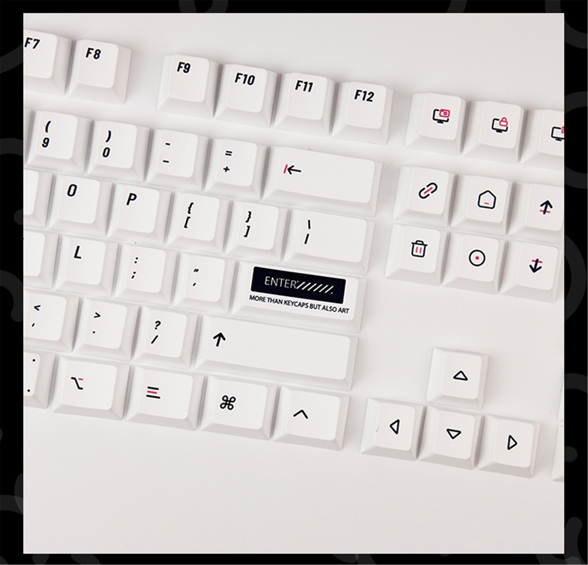 Minimalist White Keycaps Graffiti Keycap Setcherry Height Etsy
