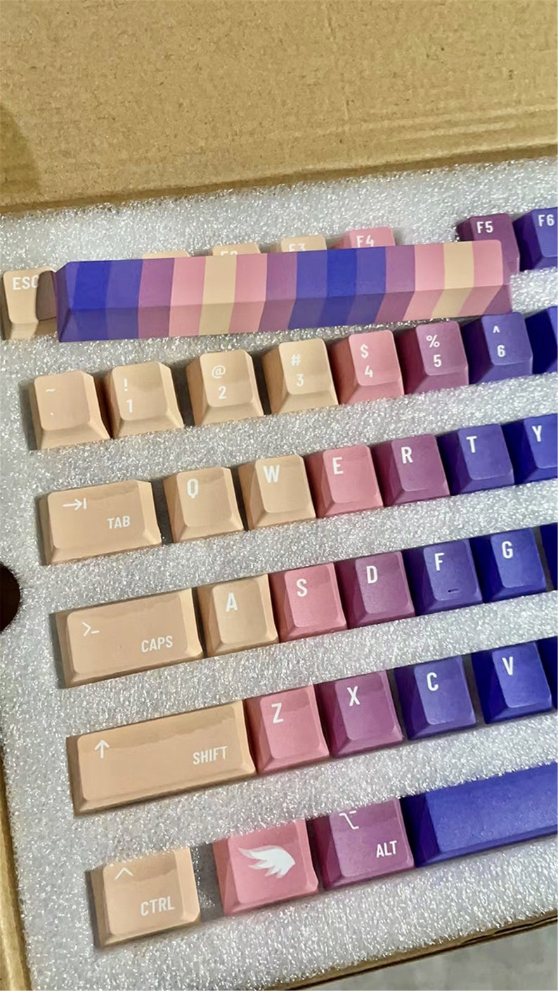 130pcs Unicorn Keycaps Pastel Keycap Set Cherry Height Etsy
