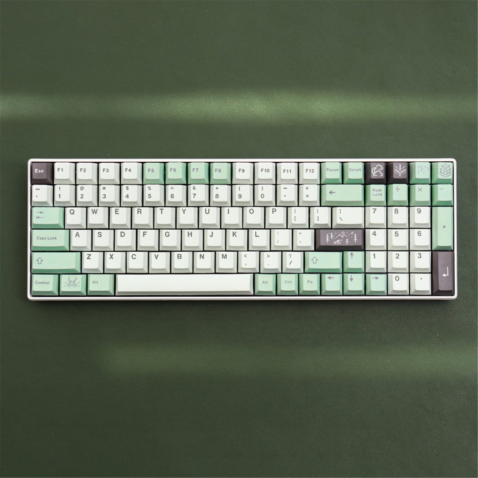 129pcs Light Green Keycaps GMK Keycap Set Cherry Height Etsy