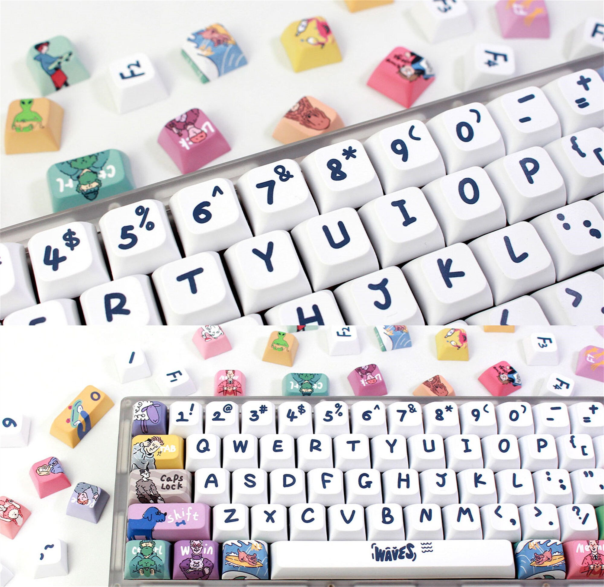 130PCS Oil Painting Theme Keycaps Set Colorful Keycap XDA Etsy