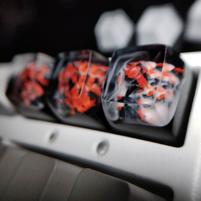 Volcano Resin Key Cap Personalized Key Cap ESC Mechanical keyboard Key Cap Keyboard Decoration. Mechanical Keyboard Accessories Key Cap