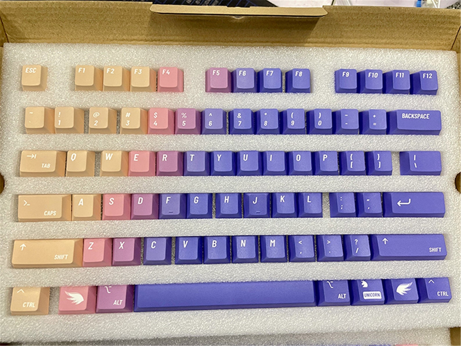 130pcs Unicorn Keycaps Pastel Keycap Set Cherry Height Etsy