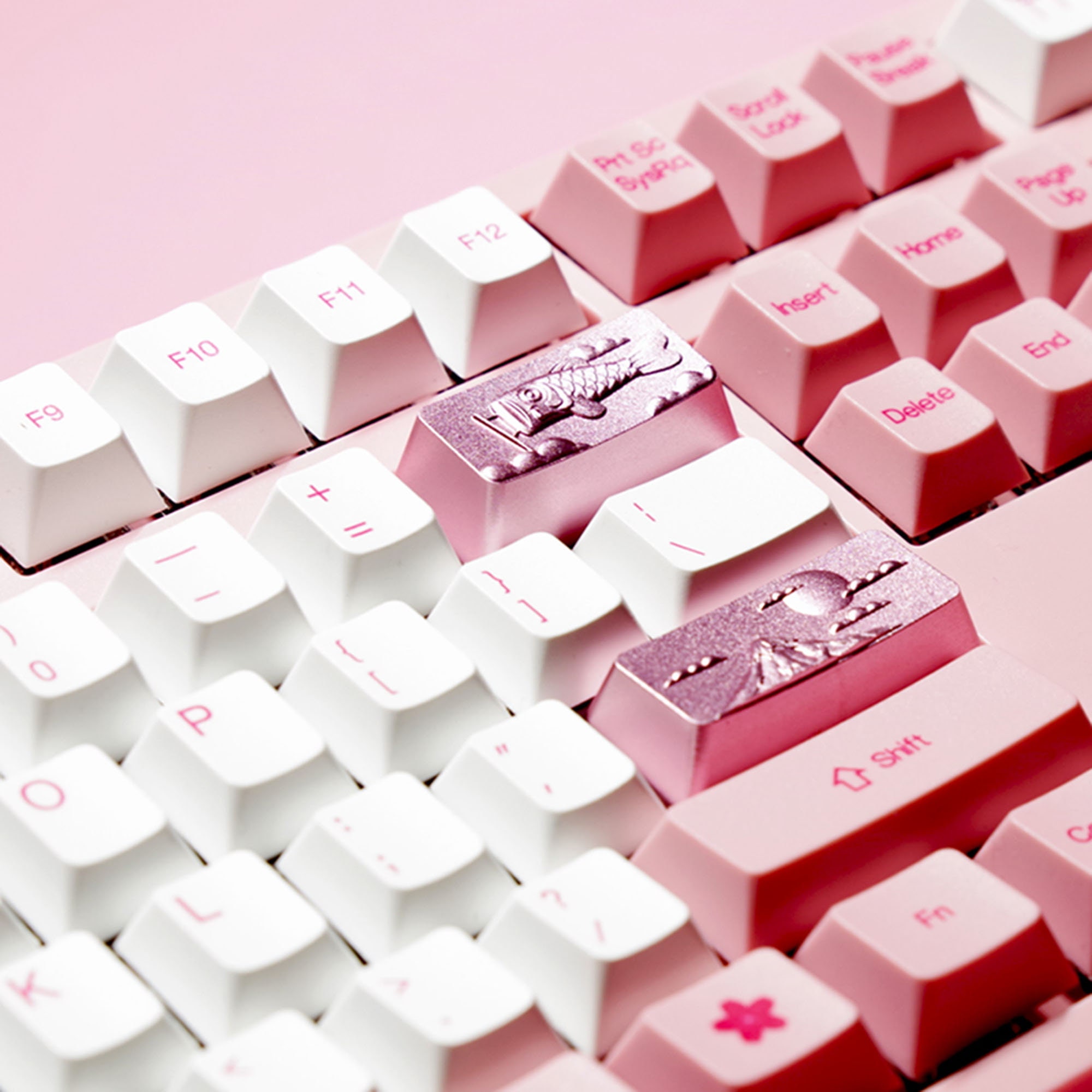 1PC Metal Pink Sakura Key Cap OEM Key Cap Personalized Key Etsy