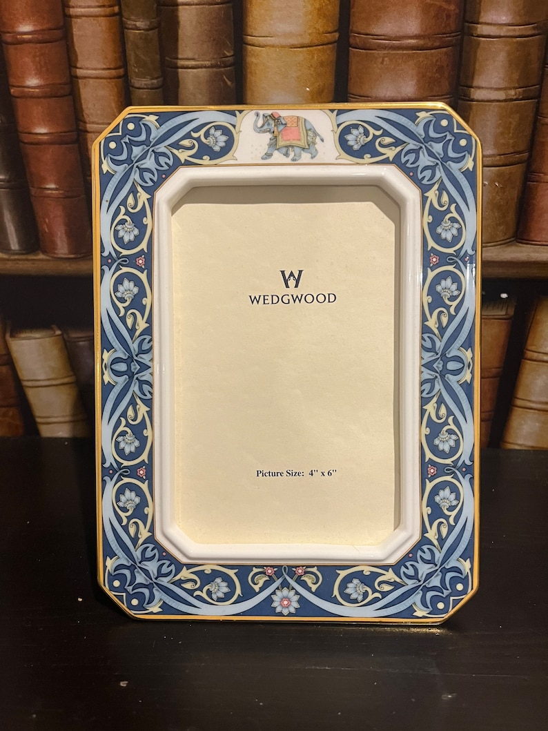 Rare Wedgwood Photo Frame blue Elephant Bloomsbury Etsy