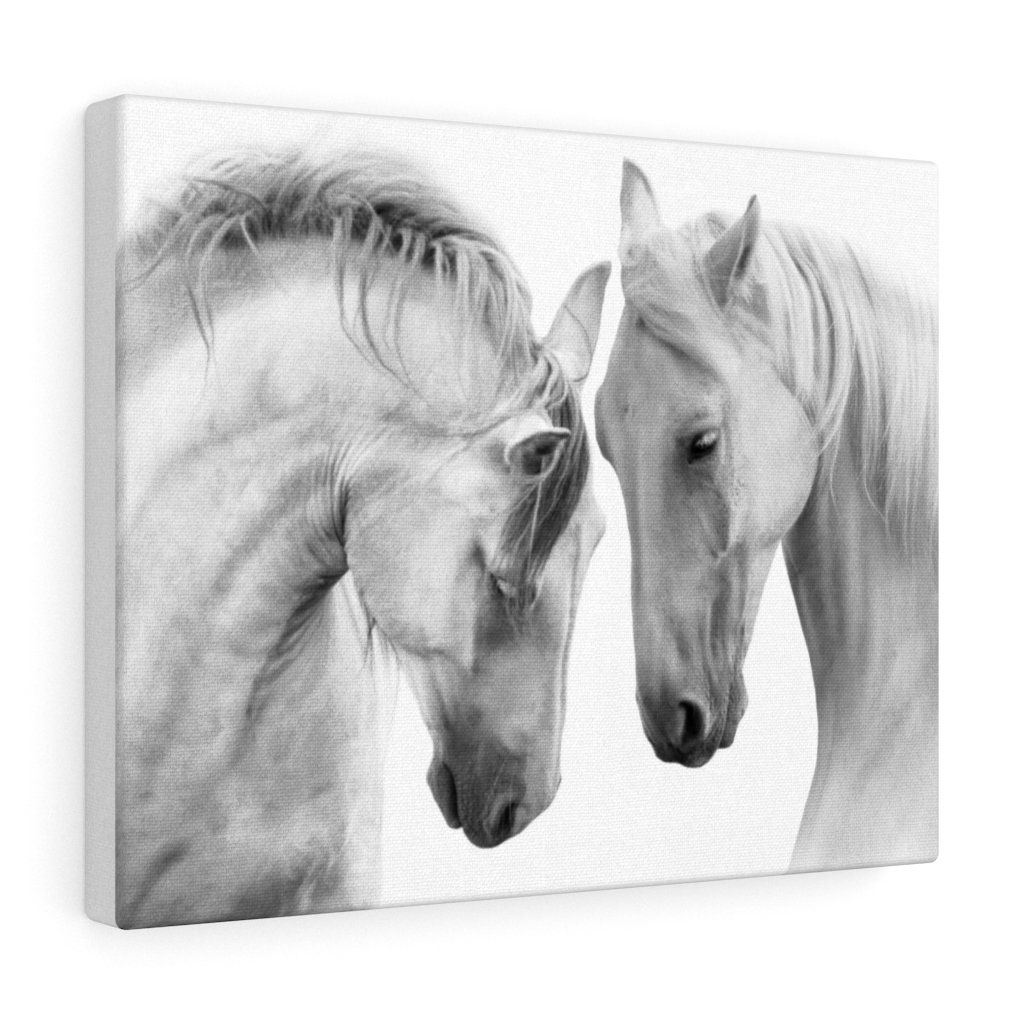 White Horses Canvas Wall Art Horse Print White Horses Etsy