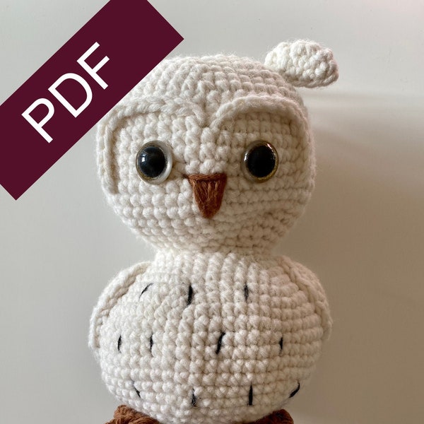 Instructions music box owl, DIY music box, crocheted snowy owl, gift for a birth