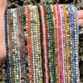 70Kinds of Natural Faceted Gemstone Beads Diamond Cut Round Shape Gemstone Spacer for Bracelet Necklace DIY Jewelry Making 2mm 3mm 4mm 15.5" product logo