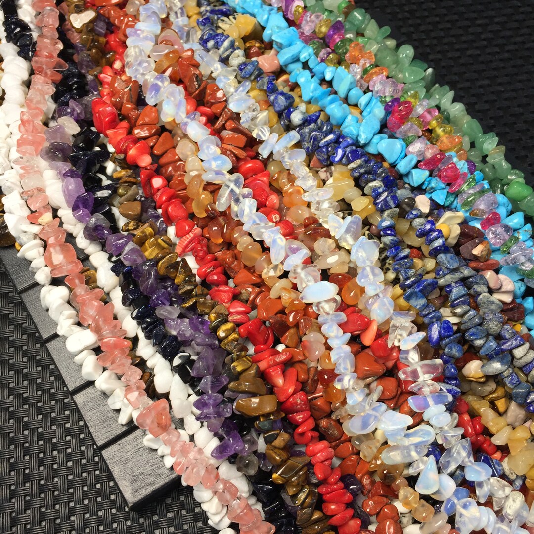 Freeform Natural Gemstone Chips Beads For Jewelry Making 34 Bulk 5-8mm