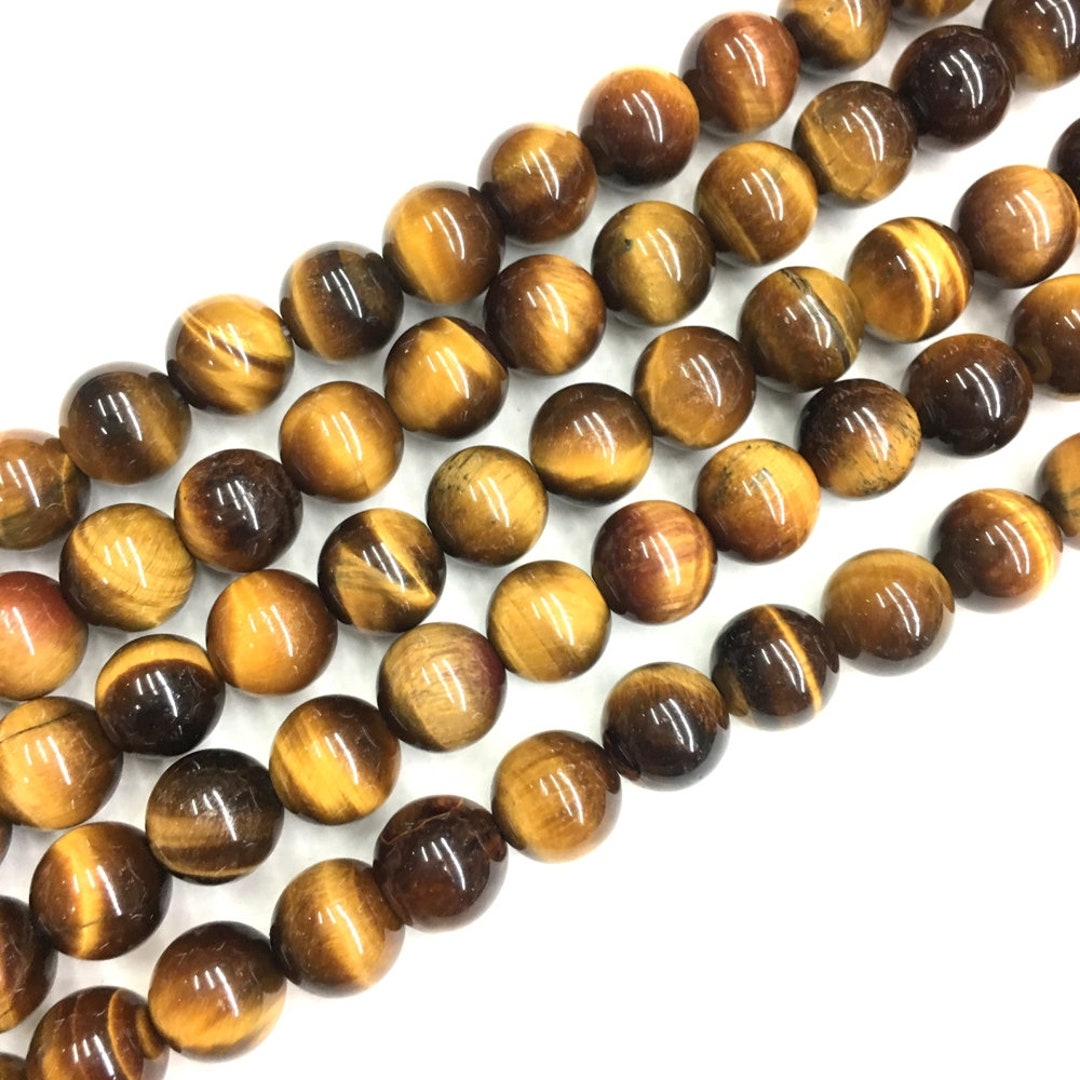 6mm Natural Yellow Tiger Eye Beads Gemstone Spacer Round Beads Etsy UK