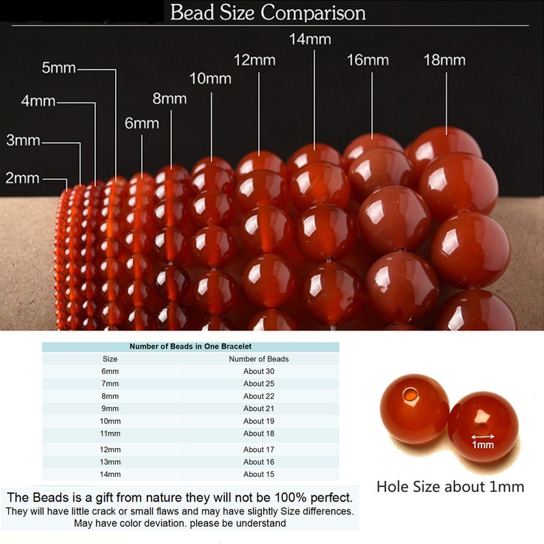 6mm 8mm 10mm 12mm Natural Red Ruby Beads Energy Gemstone Spacer Round Beads for Handcraft Bracelets Necklace DIY Jewelry Making Design