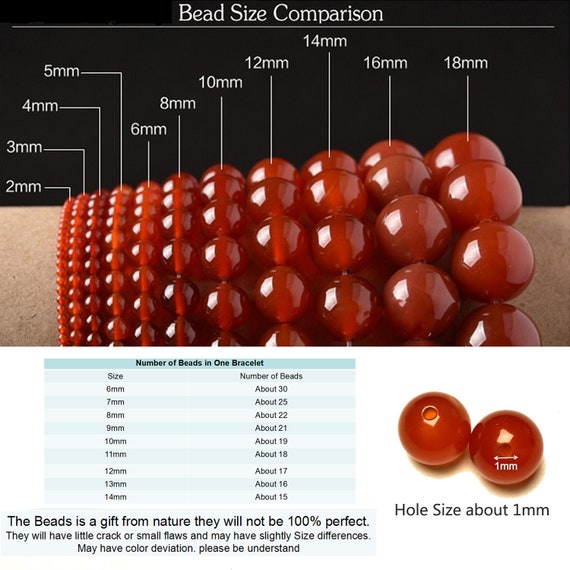 Bracelet Size Comparison, Gemstone Bracelets