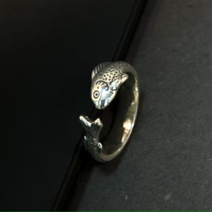 Fish Ring Takahashi Goro 925 Sterling Silver Animal Ring Man Ring Woman Ring Lover Ring Biker Ring Engagement Ring Handmade Ring Gift