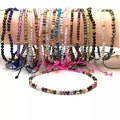 Tiny Gemstone Bracelet 3mm Faceted Beads Bracelet Aquamarine\/Apatite\/Rose Quartz Protection Energy Bracelet Handmade Gemstone Bracelet 7.5 product logo