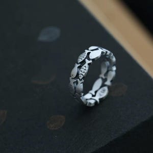 Swimming Fish Ring Cloisonne Ring Takahashi Goro 925 Sterling Silver Animal Ring Man Woman Ring Lover Ring Engagement Ring Best Jewelry Gift