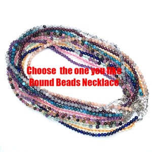 Super Shiny Crystal Necklace 4mm Round Mini Beads Necklaces Simple Small Beads Necklaces Choker Clavicle Chain Men Women Jewelry Gifts 18&quot;