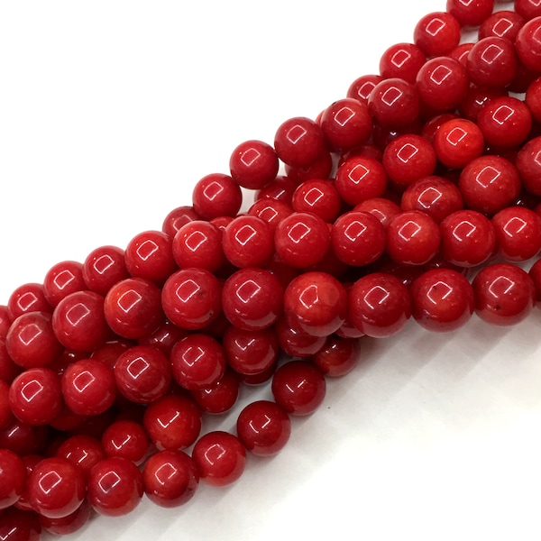 Red Coral Beads Etsy