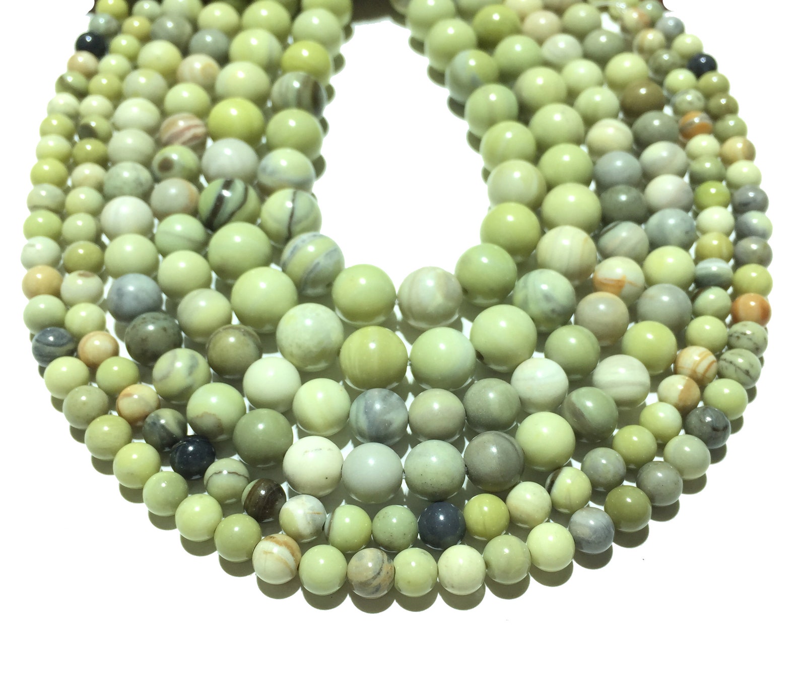 Natural Green Tea Tree Jasper Beads 6mm 8mm 10mm Gemstone Etsy
