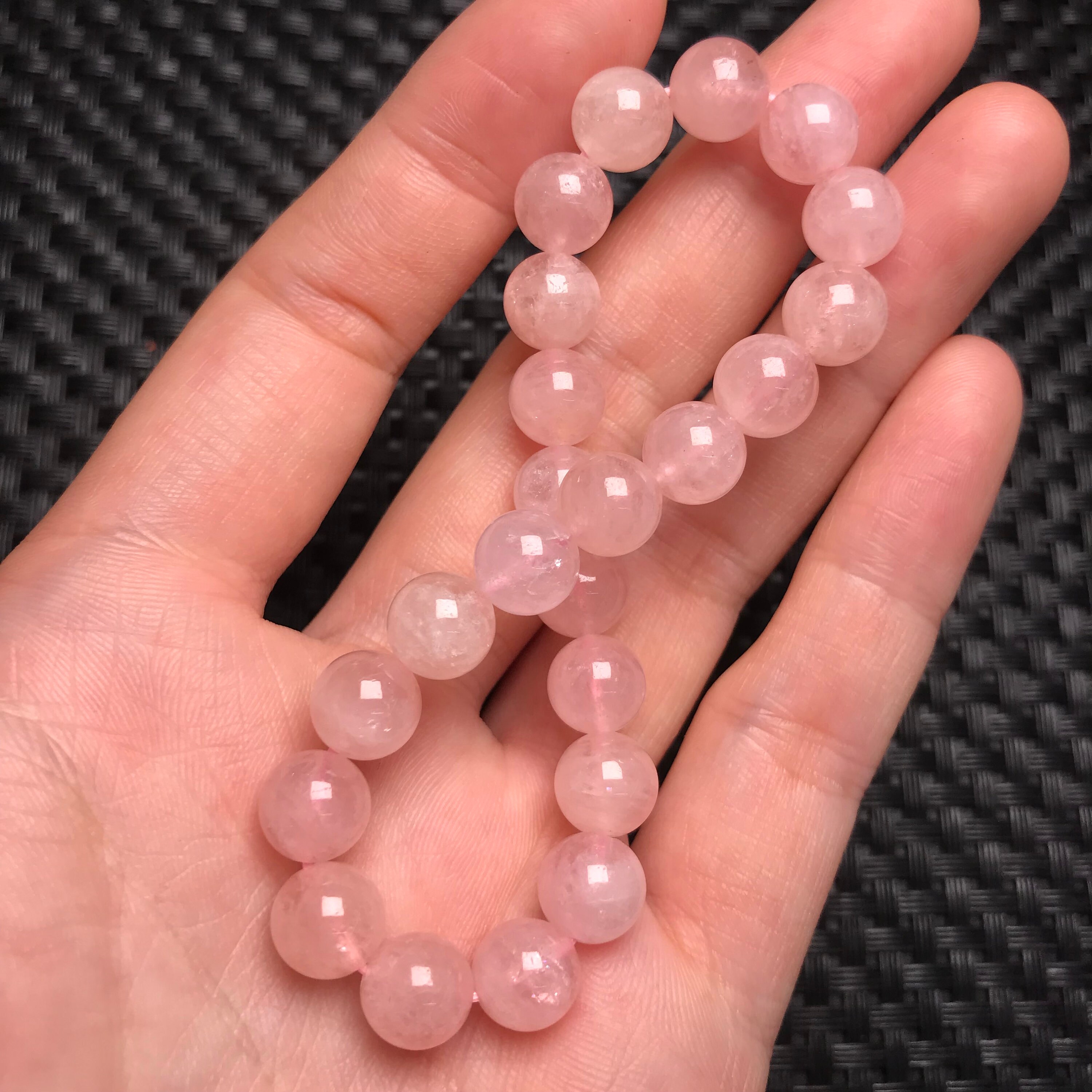 8mm Natural Pink Bracelet Healing Gemstone Bead Etsy