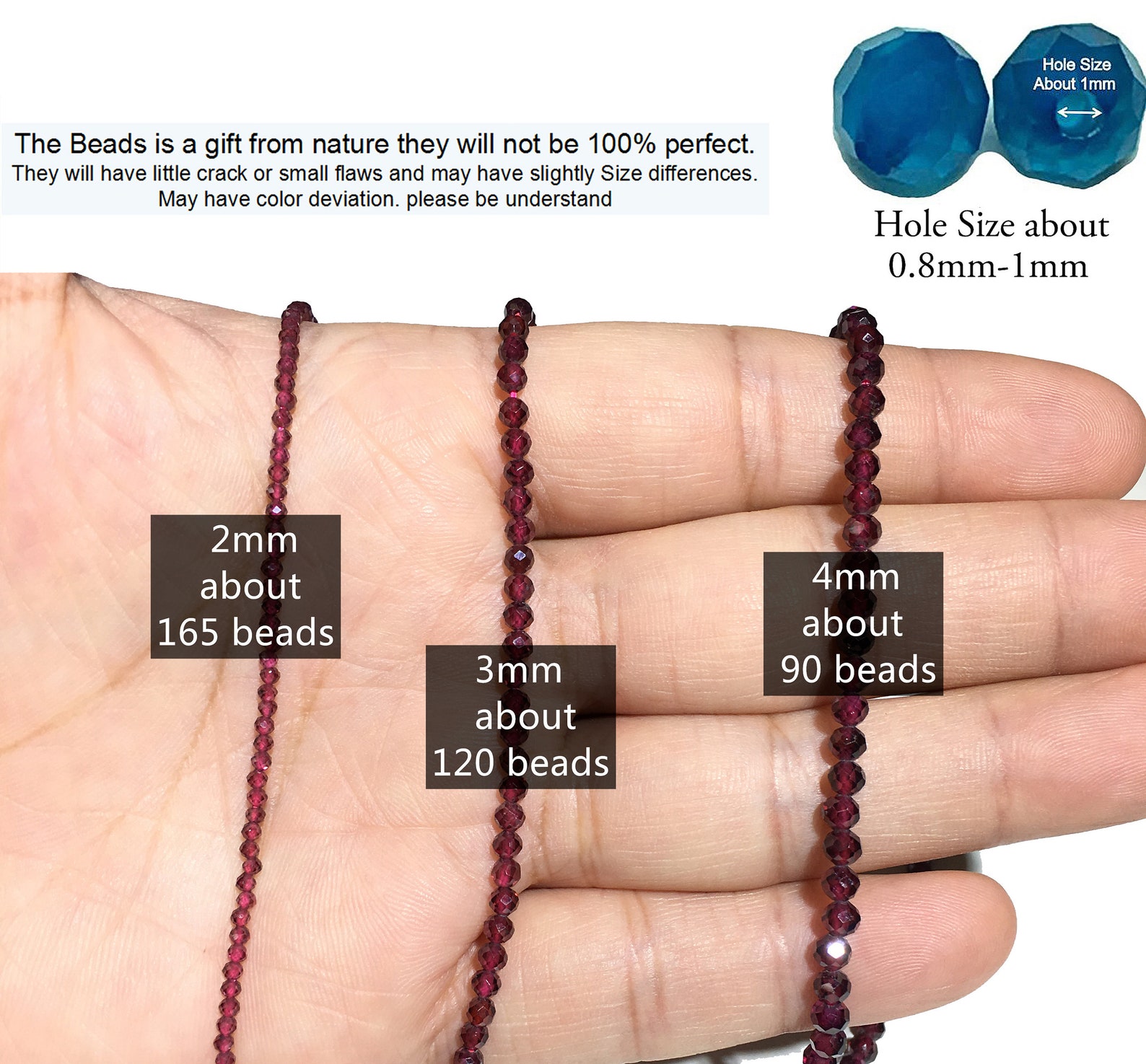 Buy Natural Deep Red Garnet Gemstone Grade AAA Round 3MM 4MM Loose