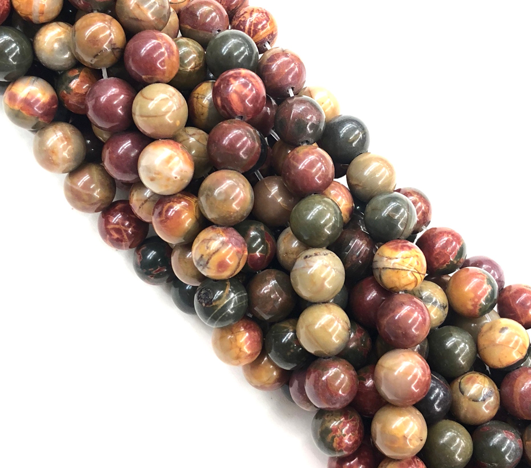 4mm Natural Picasso Jasper Beads Gemstone Spacer Round Beads | Etsy