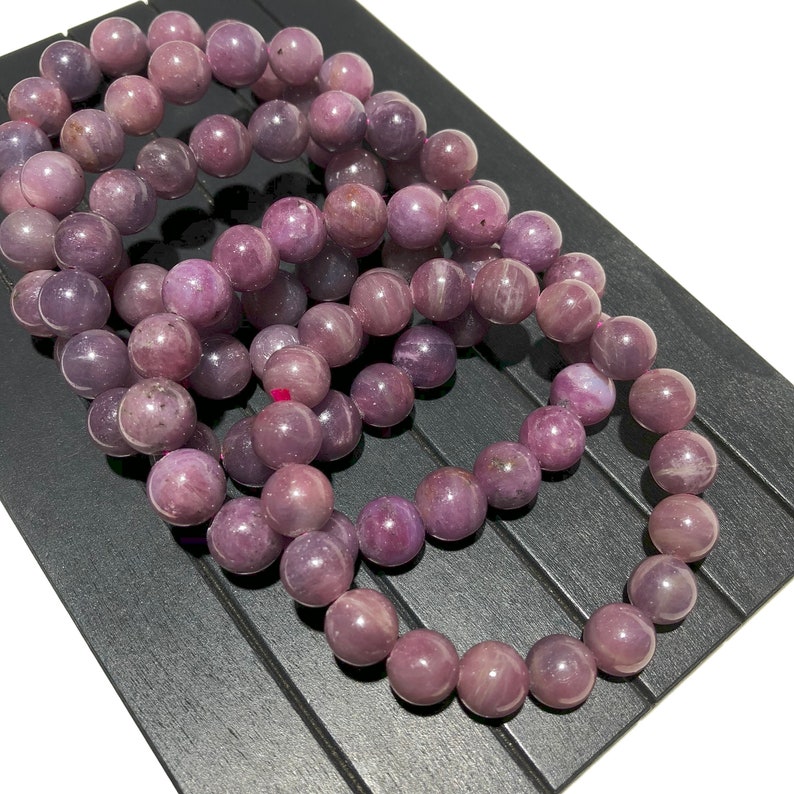 6mm 8mm 10mm 12mm Natural Red Ruby Beads Energy Gemstone Spacer Round Beads for Handcraft Bracelets Necklace DIY Jewelry Making Design