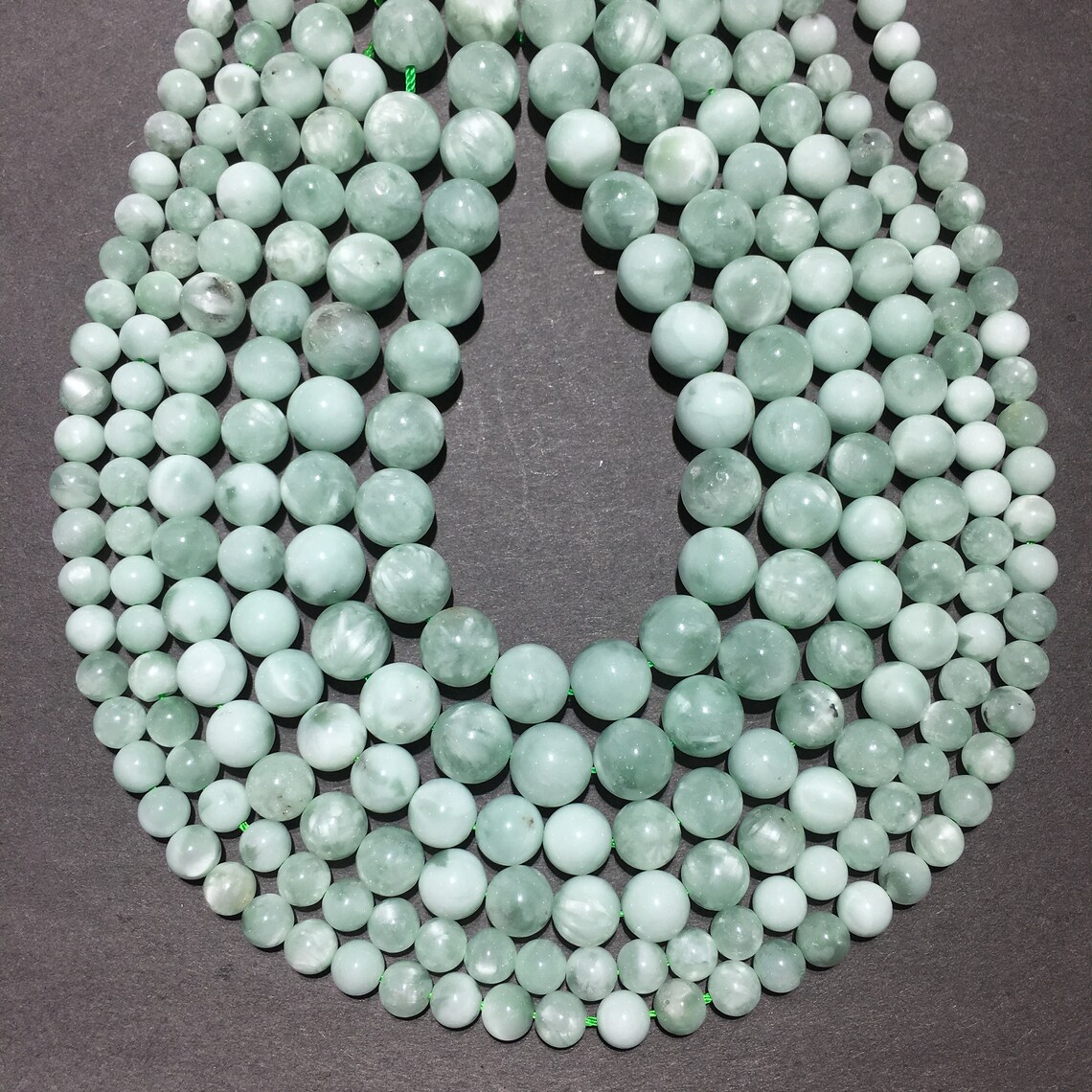 6mm Natural Green Angelite Beads Gemstone Spacer Round Beads Etsy