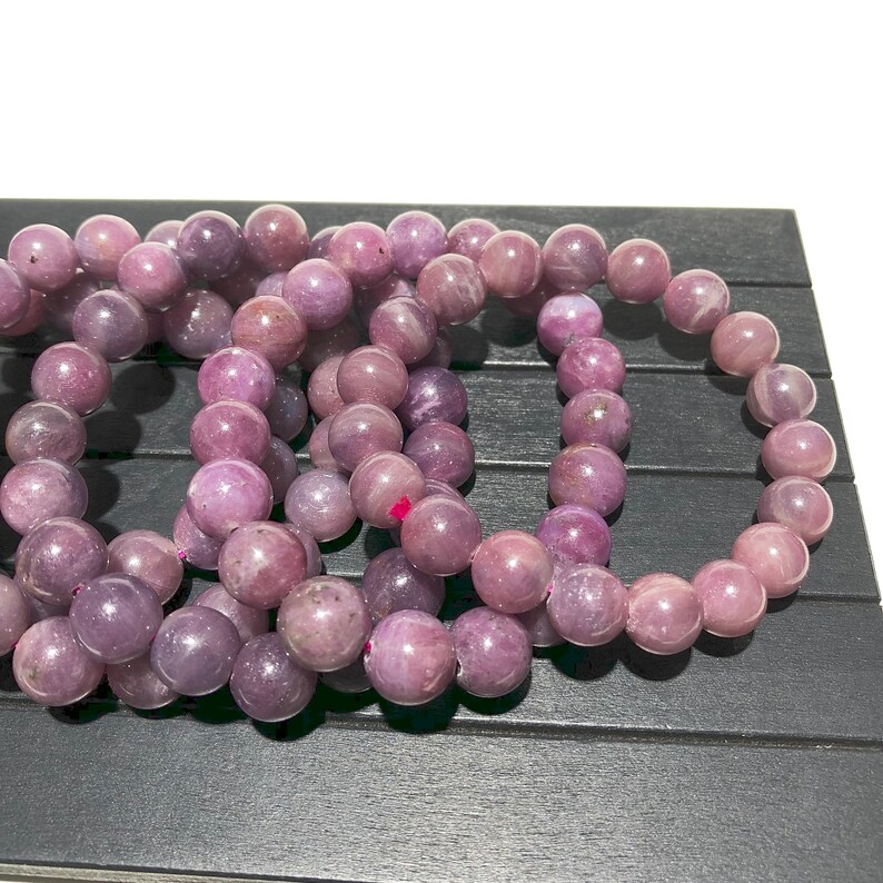 6mm 8mm 10mm 12mm Natural Red Ruby Beads Energy Gemstone Spacer Round Beads for Handcraft Bracelets Necklace DIY Jewelry Making Design