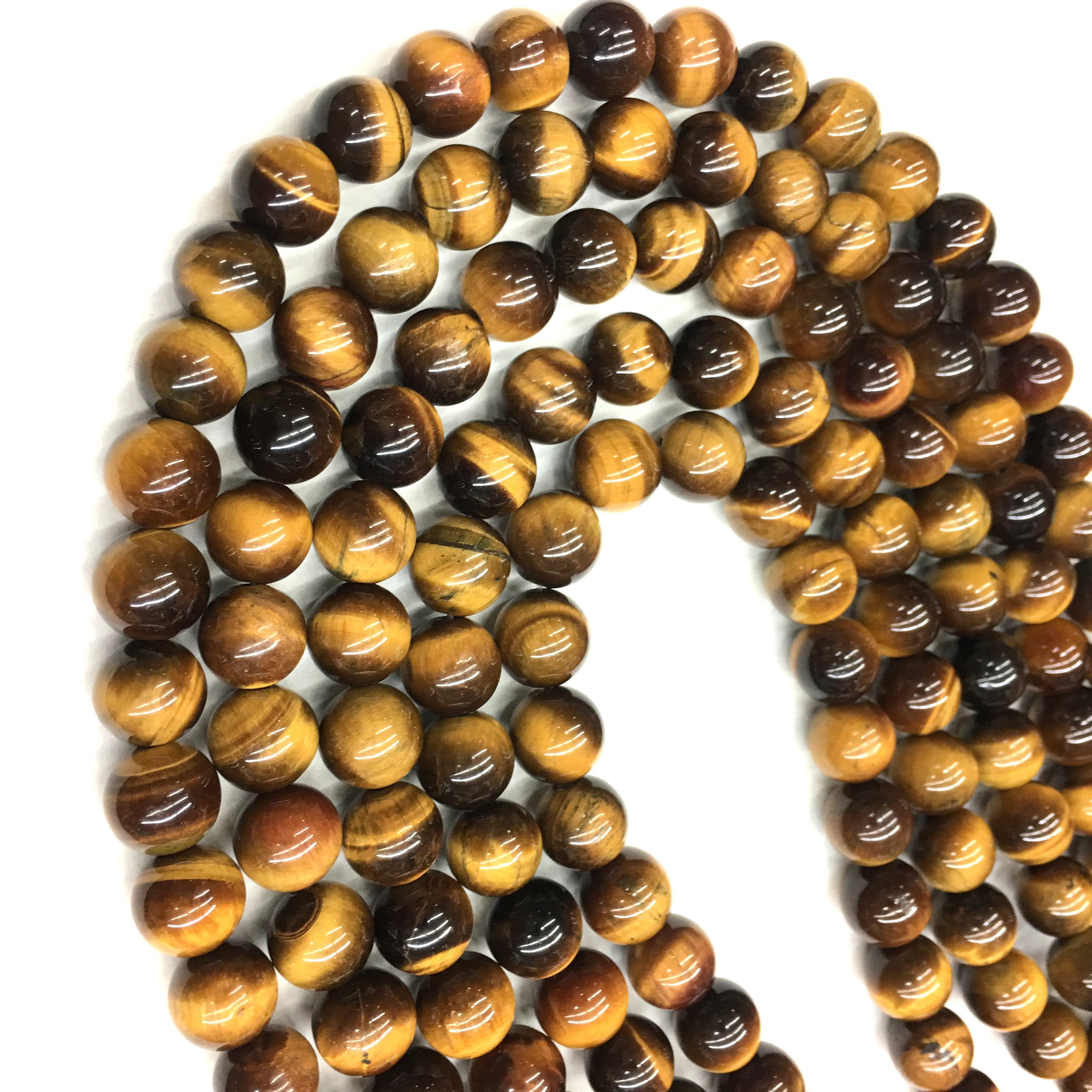 6mm Natural Yellow Tiger Eye Beads Gemstone Spacer Round Beads Etsy