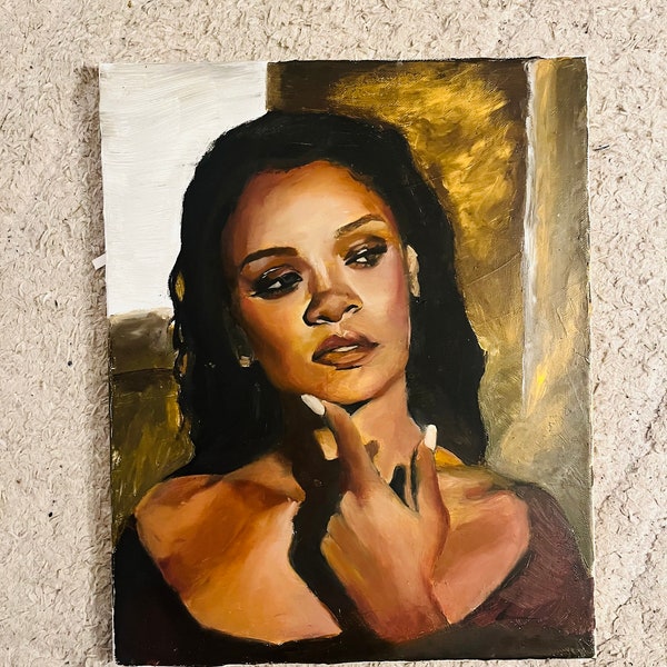 Rihanna portrait painting