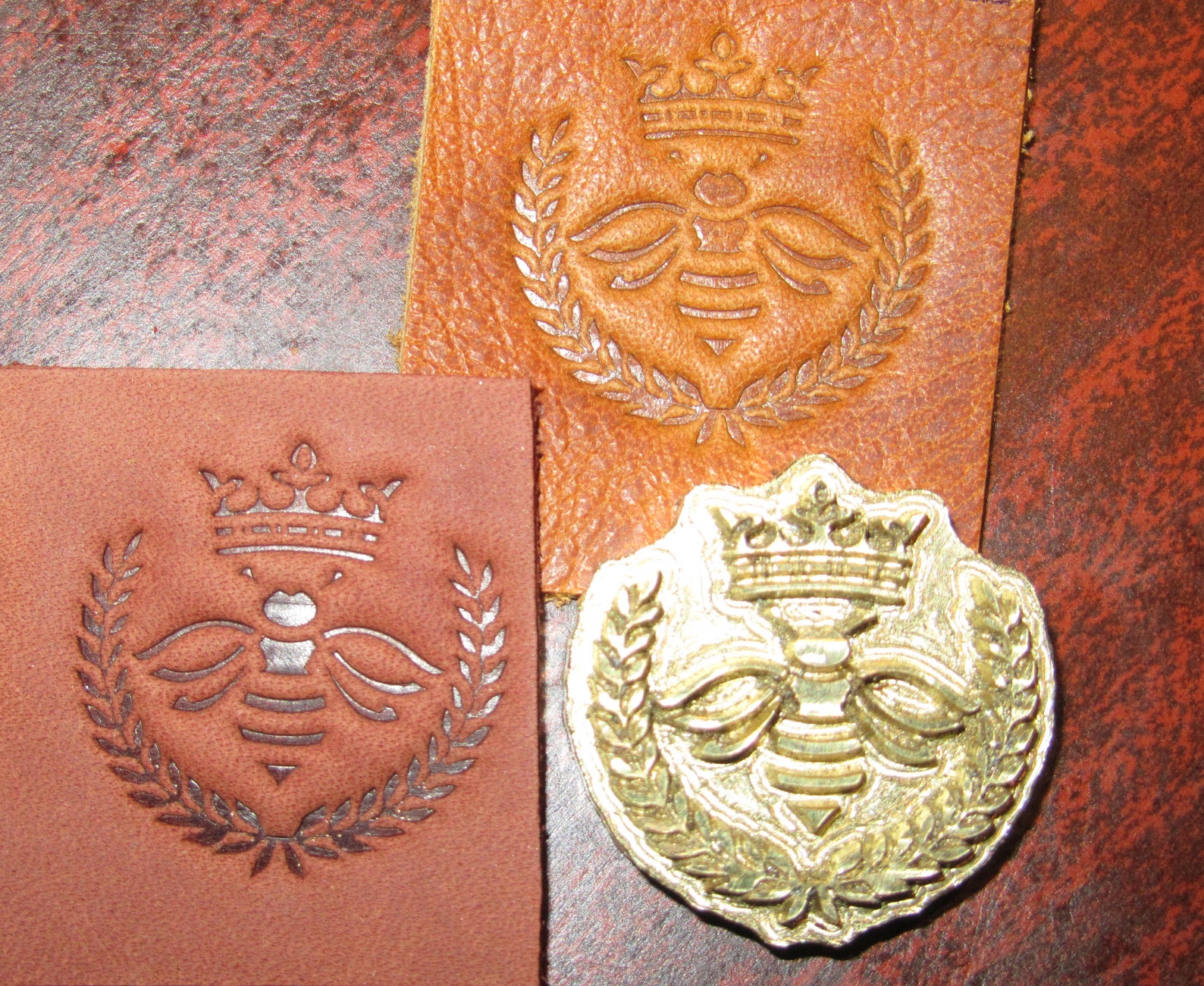Custom leather stamp. Customized brass stamp for leather. Etsy