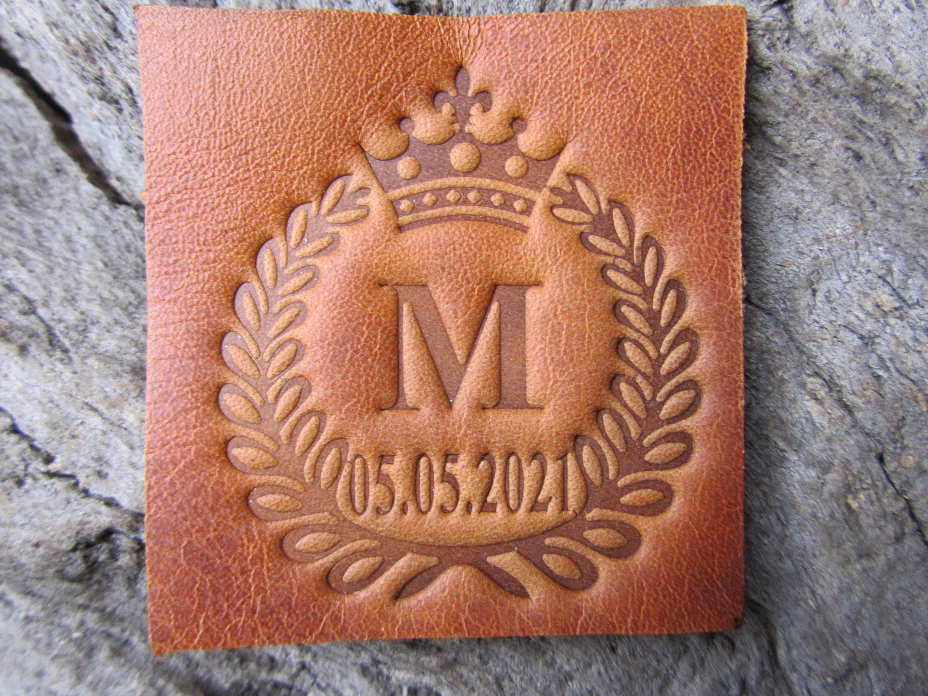Leather stamp to order. Custom stamp with personal logo. Brass Etsy