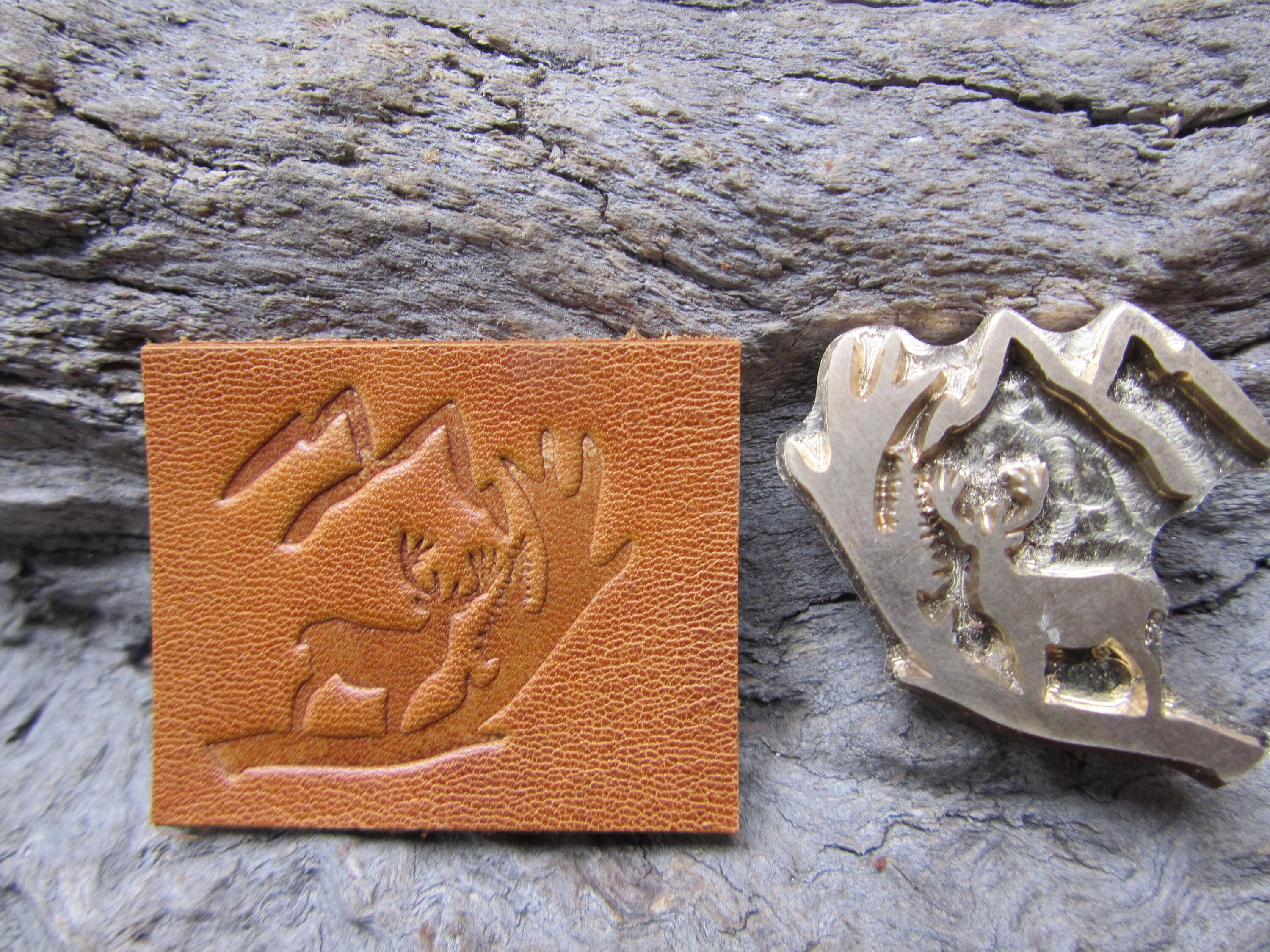 Custom leather stamp DEER .Customized Brass Stamp for Etsy