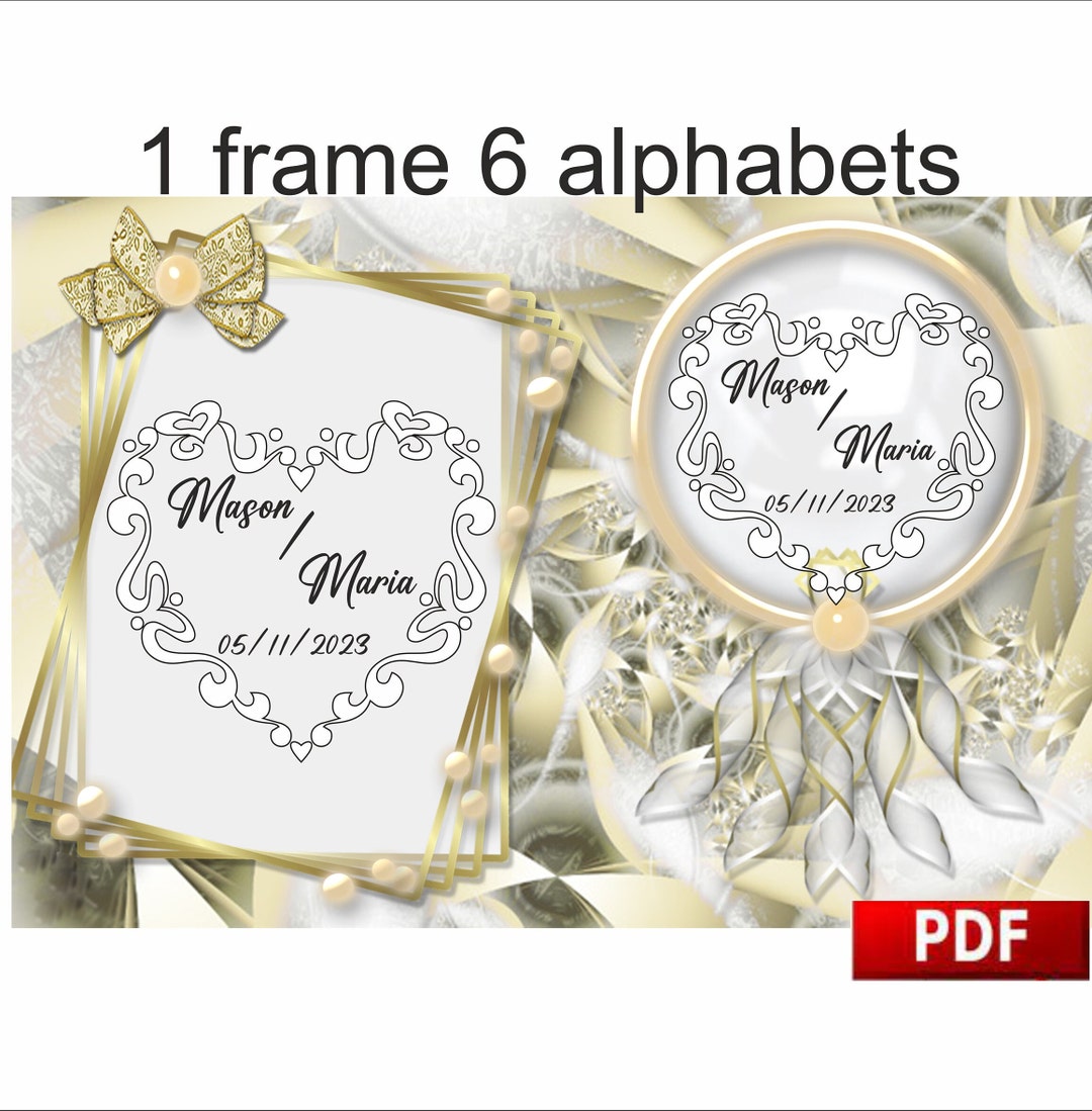 Simple Wedding Embroidery Pattern Wedding Embroidery Designs - Etsy