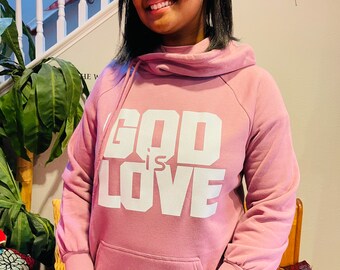 God is Love Side Tie Hoodie