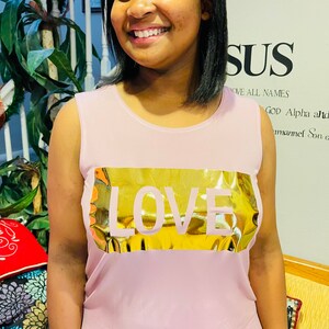 Love Gold Foil Tank