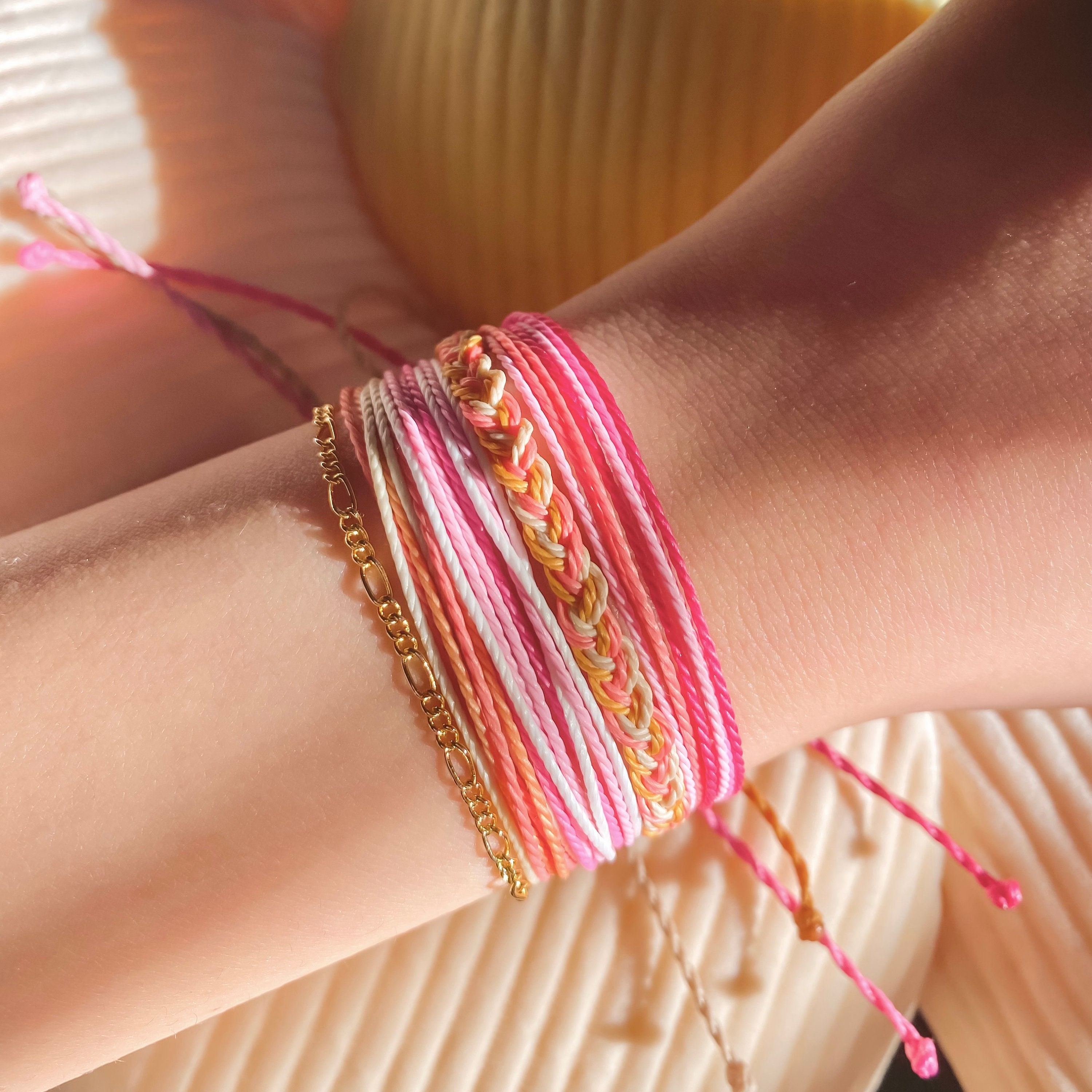 Pura Vida Style Bracelet anklets Wax Thread Bracelets Adjustable Waterproof Etsy