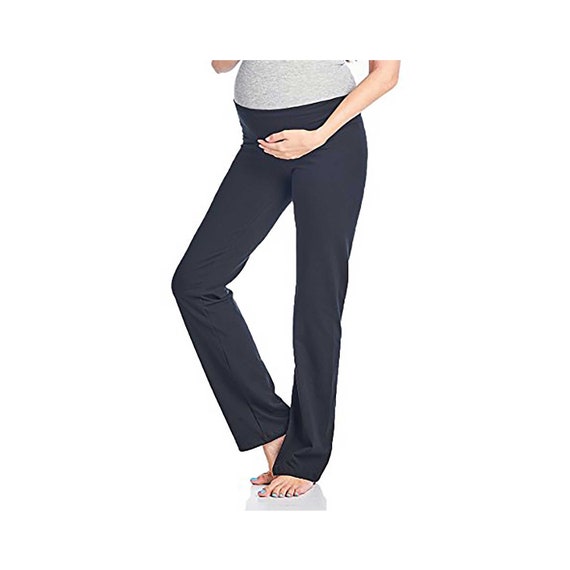Comfortable Maternity Pants Fold Over Straight Lounge Pants Etsy