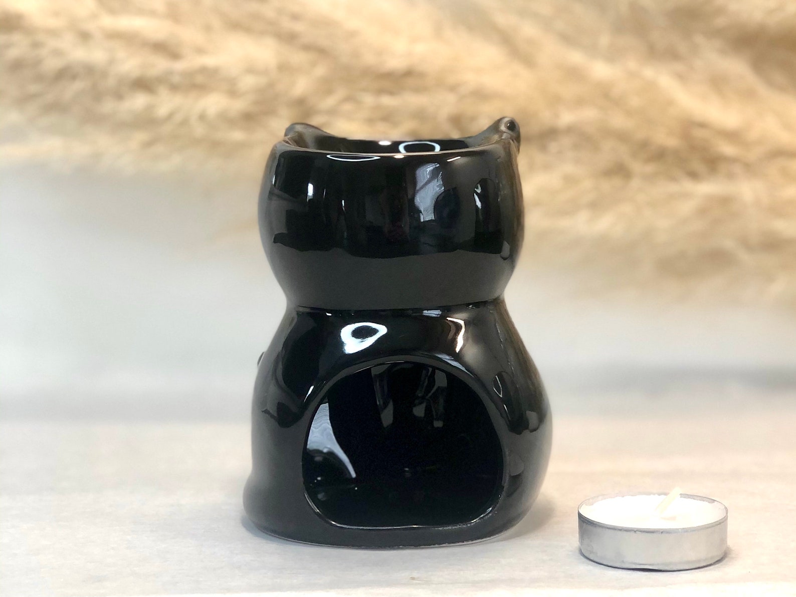 Black Cat Oil Burner and Wax Burner Cat & Kitten Gifts Cat Etsy UK